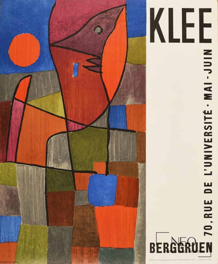 Affiche d'exposition Galerie Berggruen d'après Paul Klee