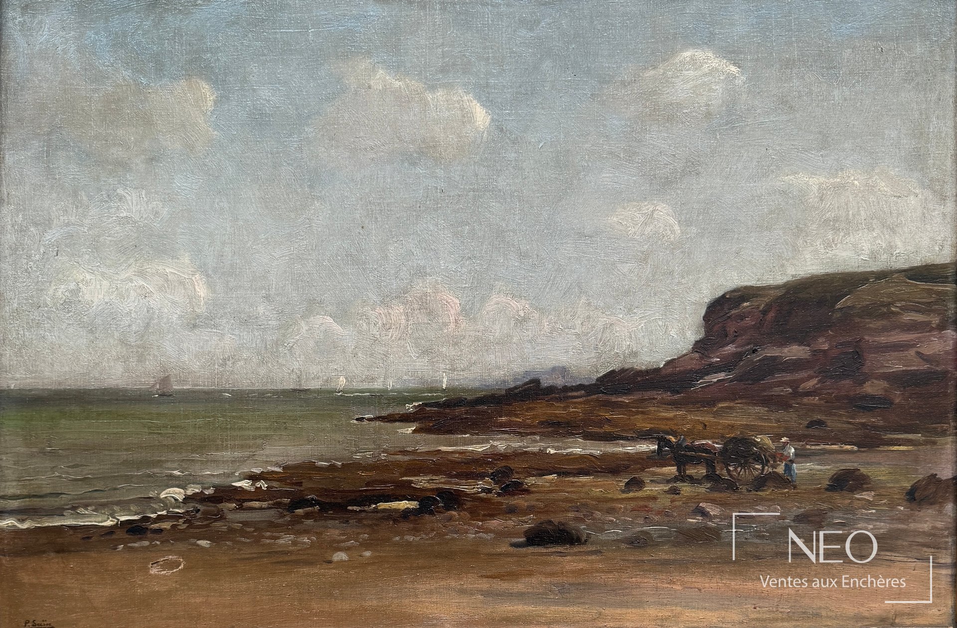 Paysage marin de Paul Saïn avec grève