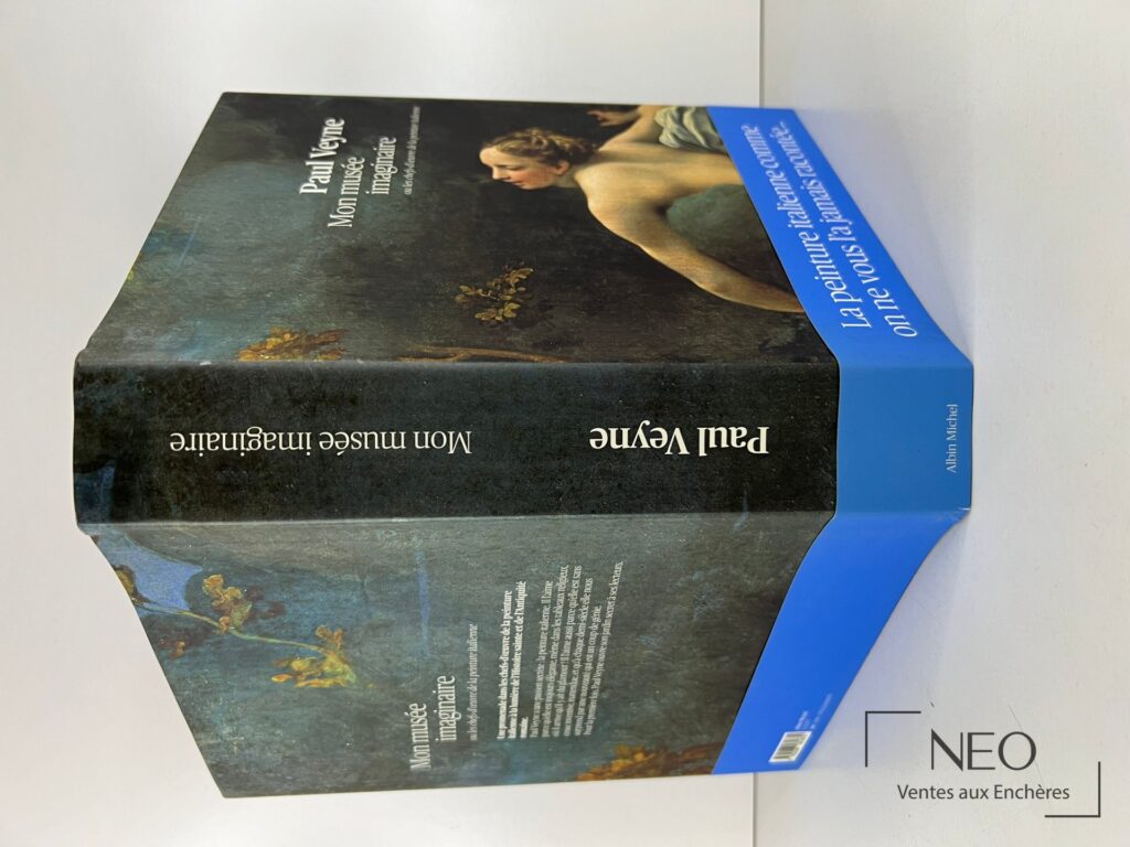 Couverture illustrée du livre de Paul Veyne avec titre et jaquette bleue.
