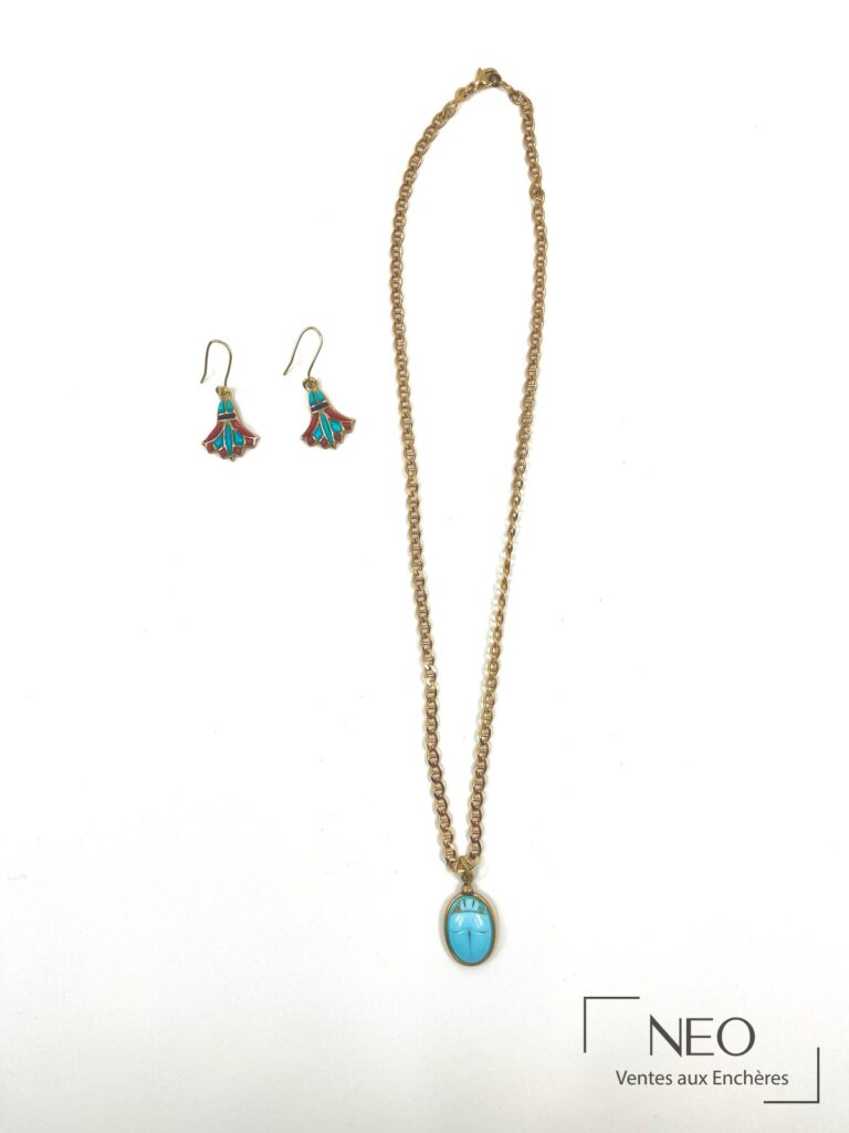 Ensemble de bijoux avec pendentif turquoise