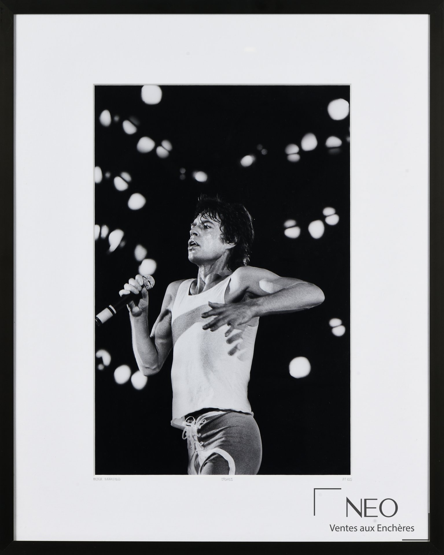Peter Hankfield, lot de deux photographies noir et blanc de Keith Richards
