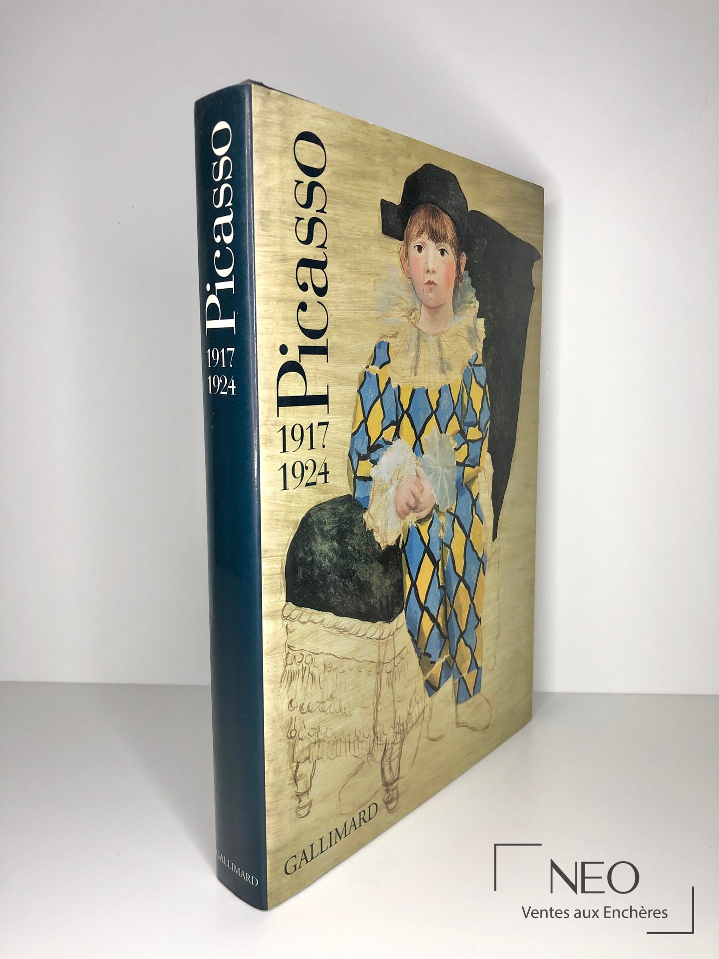 Couverture illustrée du livre Picasso 1917-1924 avec une figure de Pierrot.