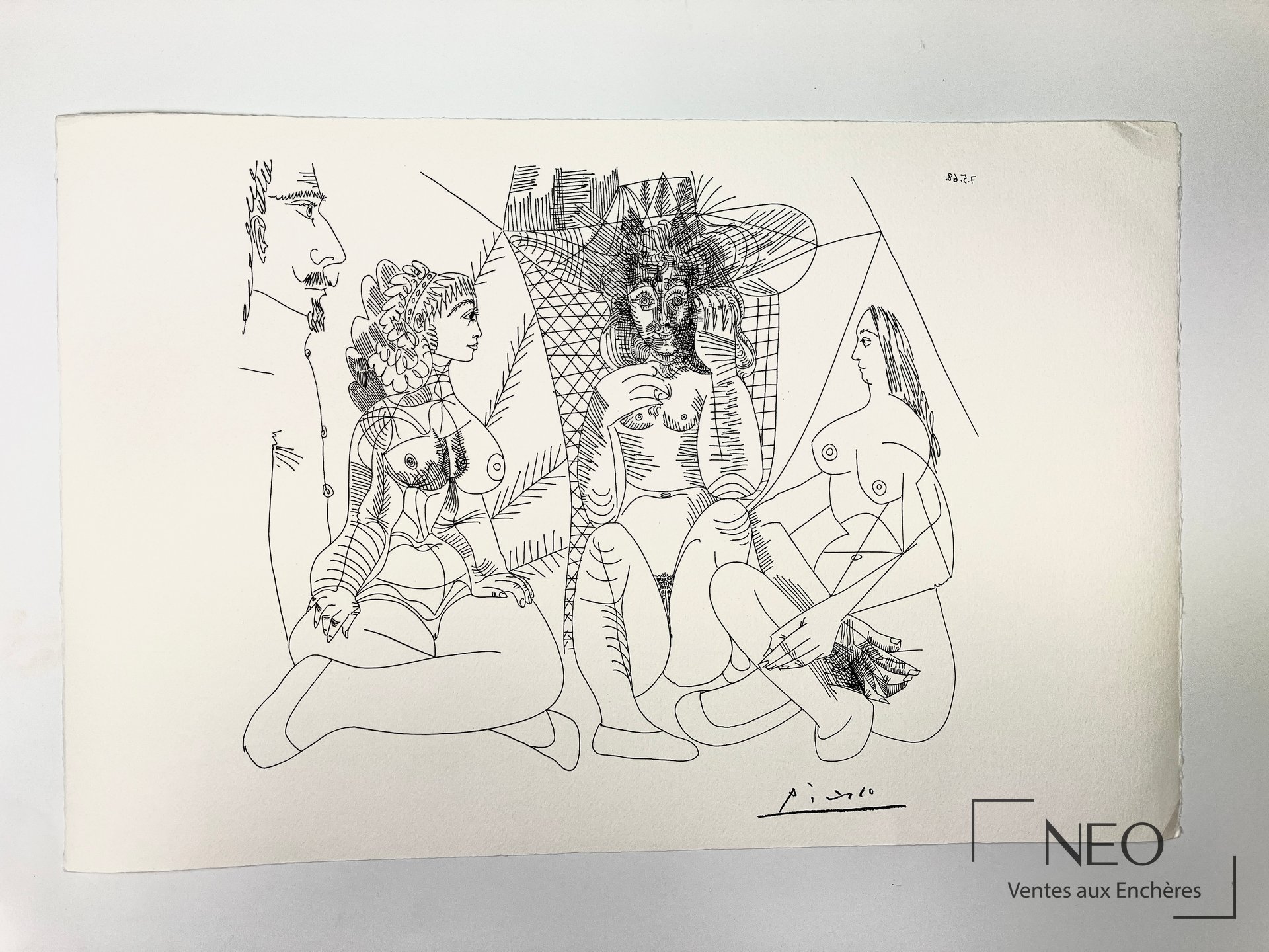 D’après Pablo Picasso, Composition, lithographie sur papier