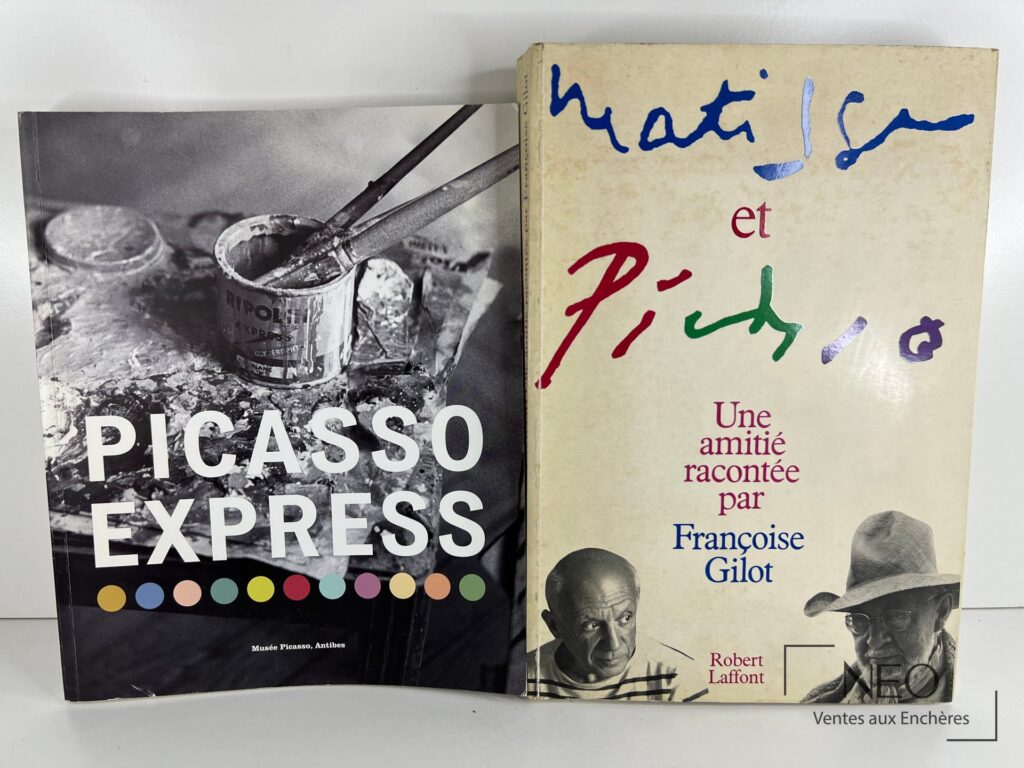 Deux livres sur Picasso et Matisse vus de face