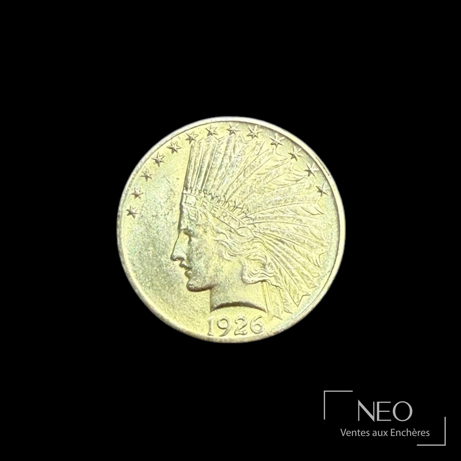 Pièce de 10 dollars or tête d’Indien, États-Unis, 1926