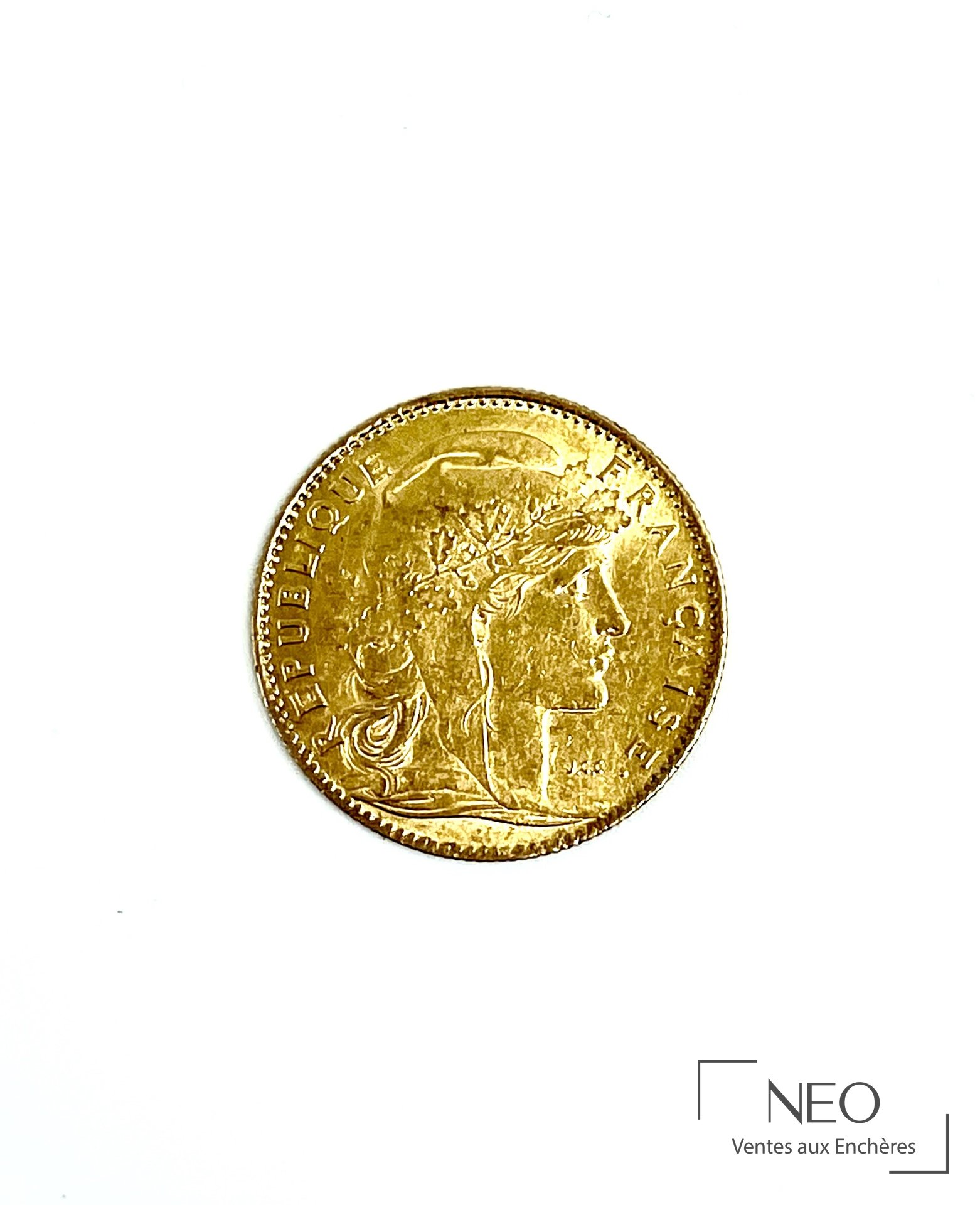 Pièce de 10 francs or Marianne au Coq, 1909