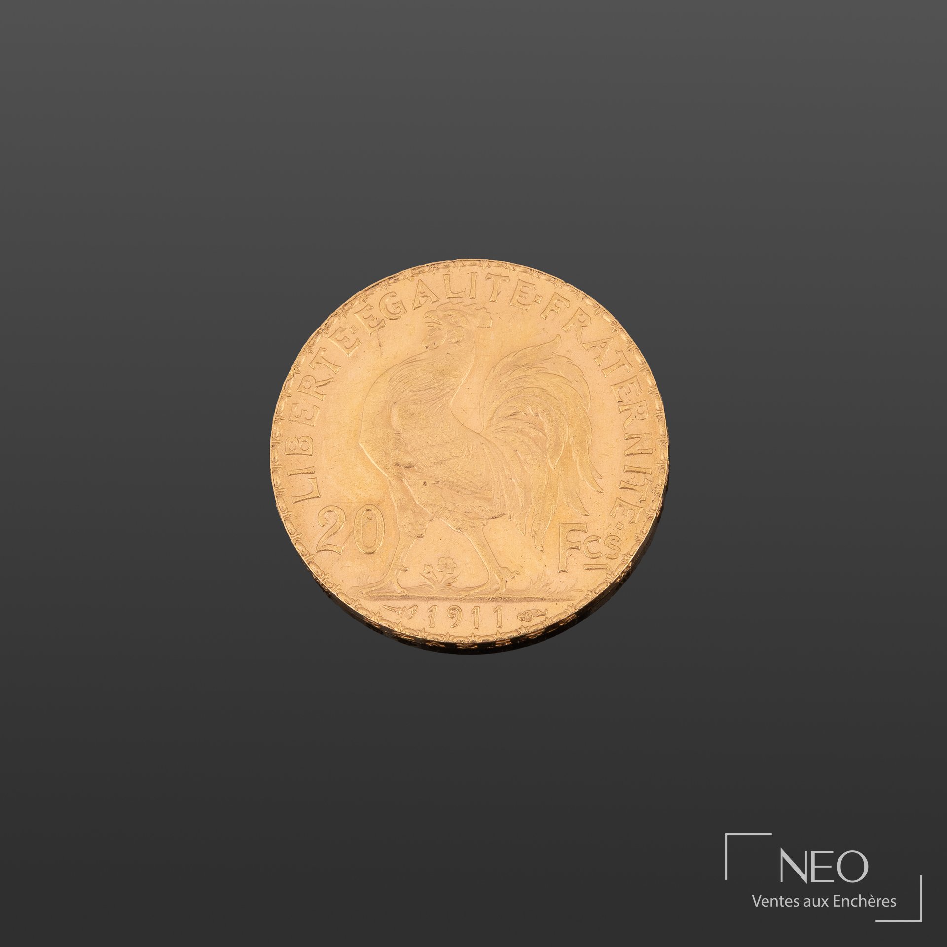 Pièce de 20 francs Marianne au Coq 1911