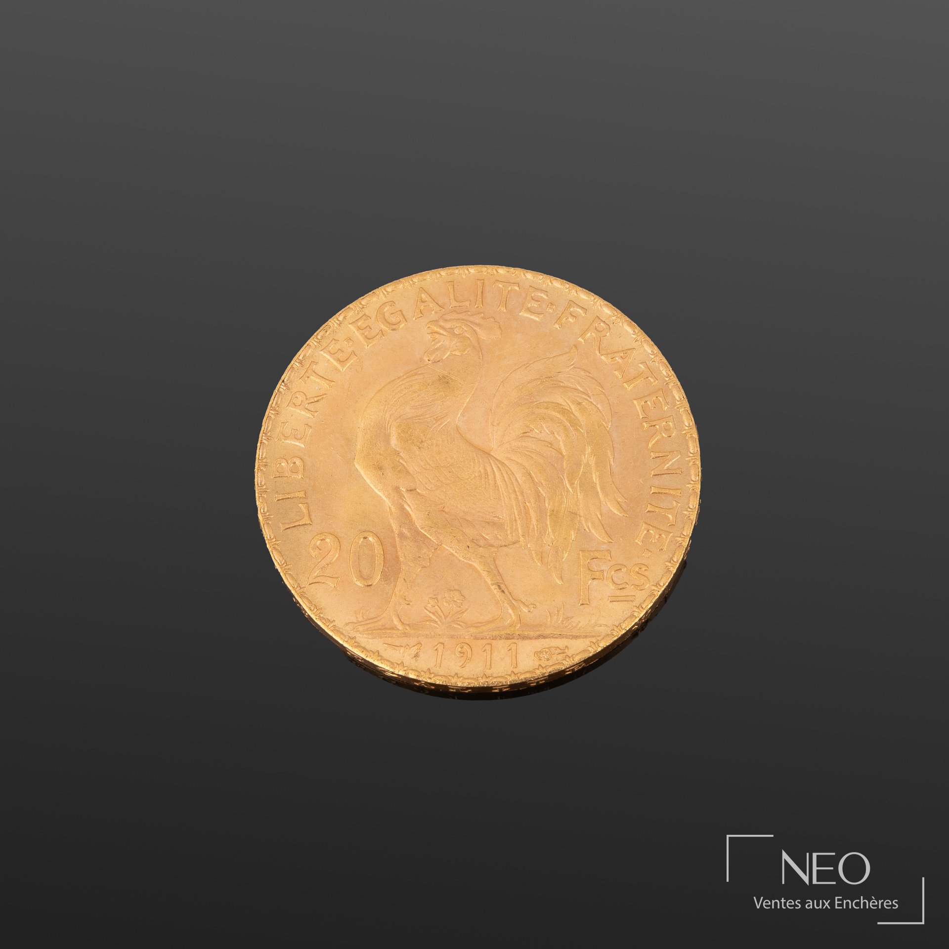 Pièce de 20 francs Marianne au coq, 1911