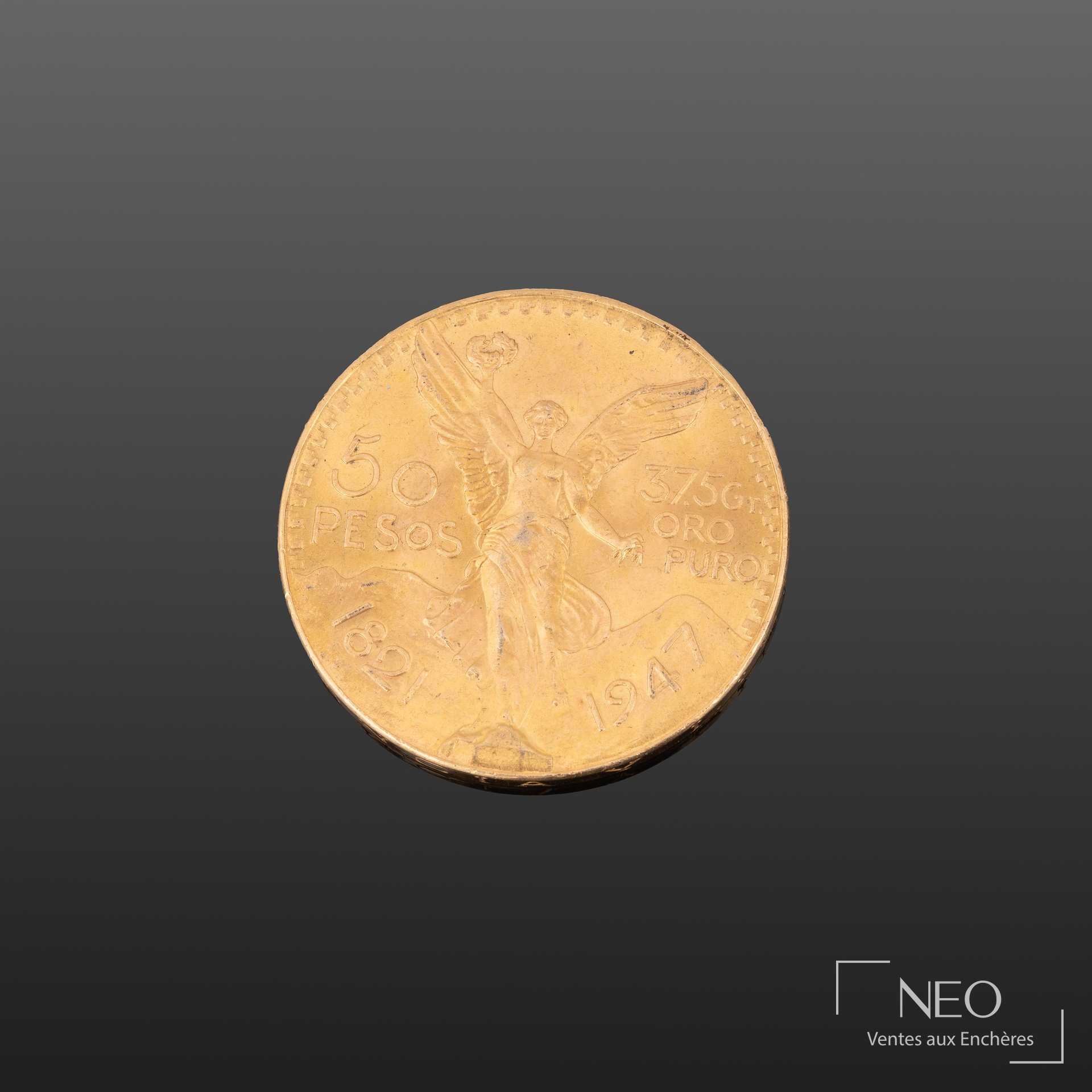 Pièce de 50 pesos en or 1821-1947