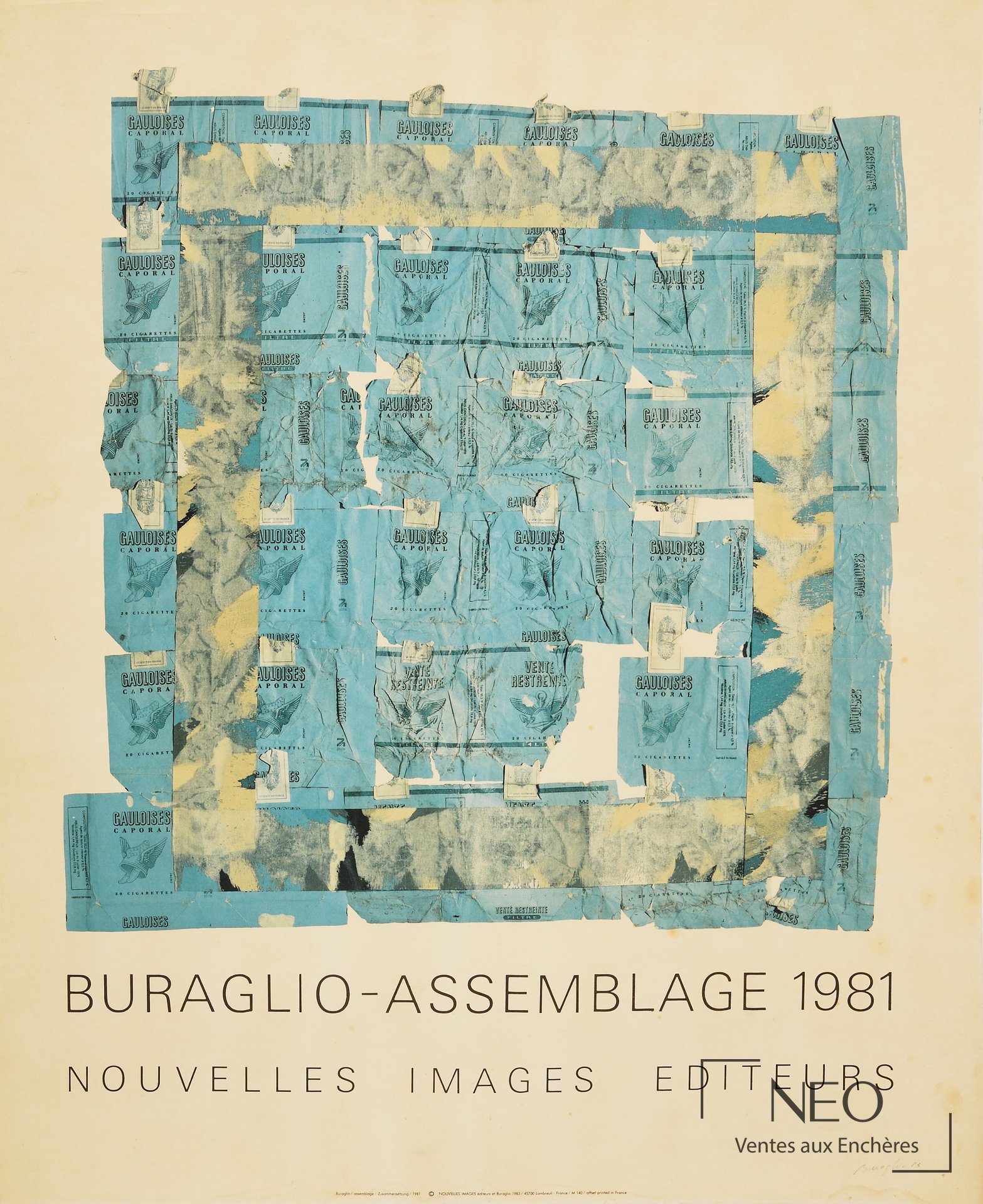Pierre Buraglio, d’après Affiche d’exposition Buraglio-Assemblage, 1983