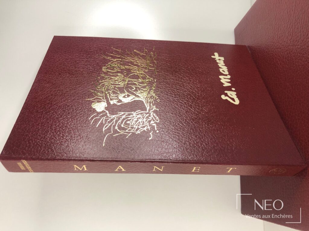 Coffret bordeaux de l’ouvrage Manet de Pierre Courthion