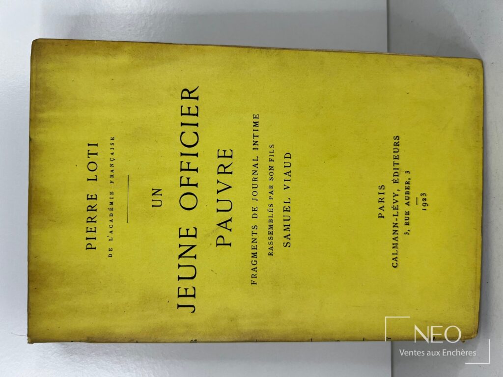 Couverture jaune de Un jeune officier pauvre de Pierre Loti