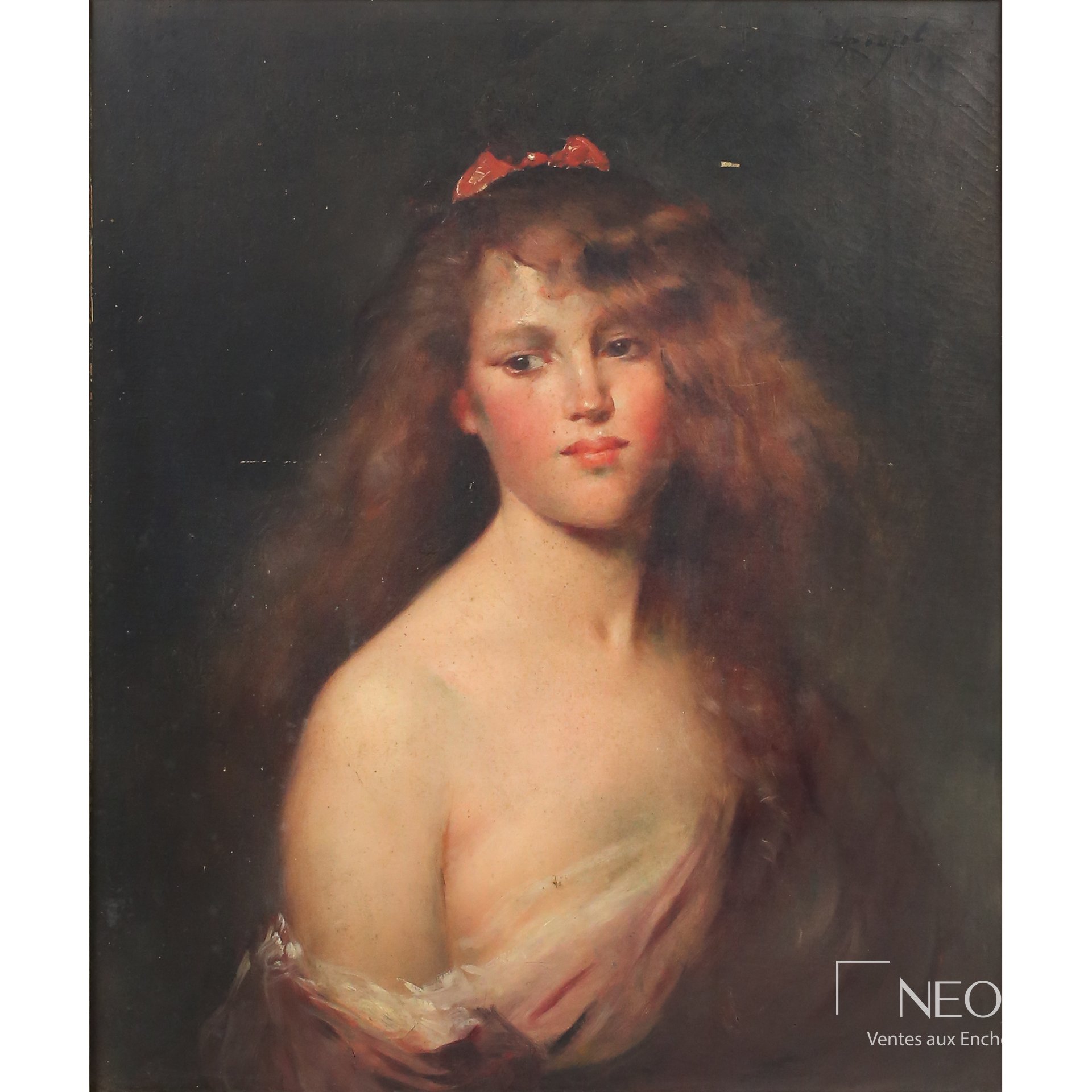 Portrait d’une jeune femme au ruban