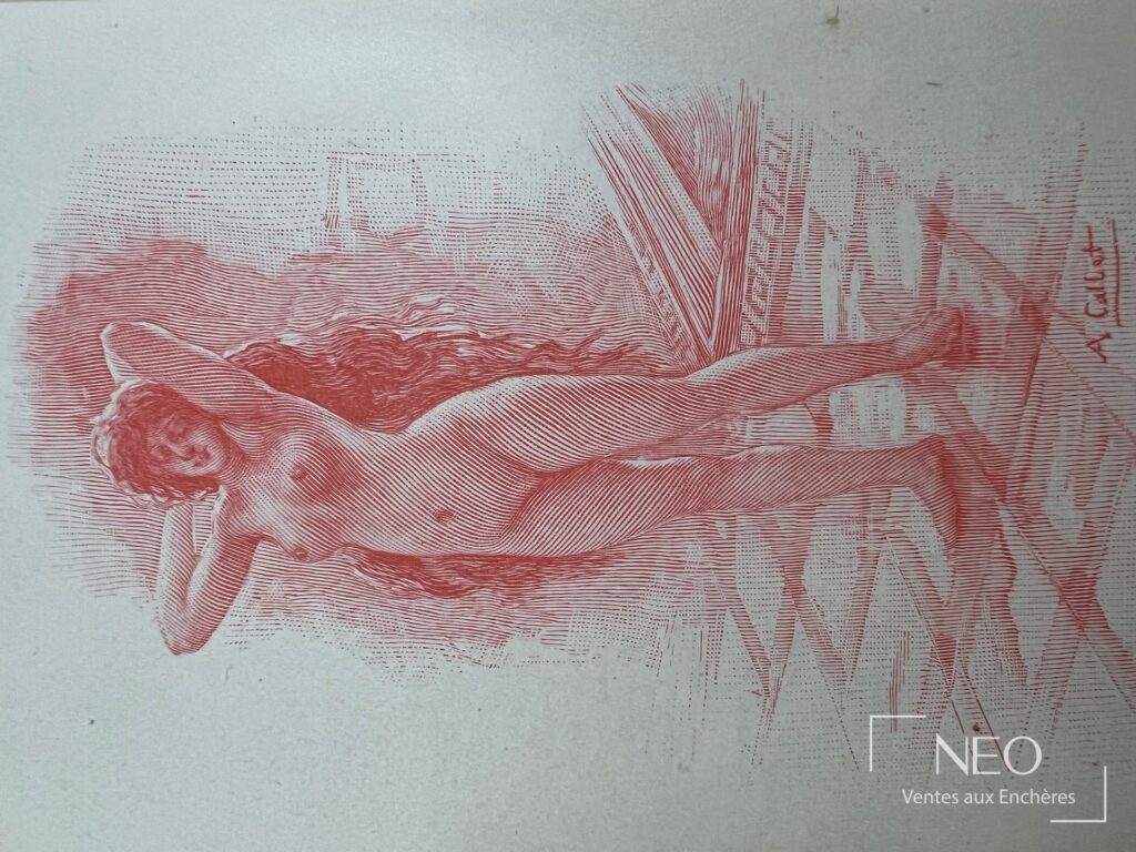 Page illustrée d’une femme nue allongée