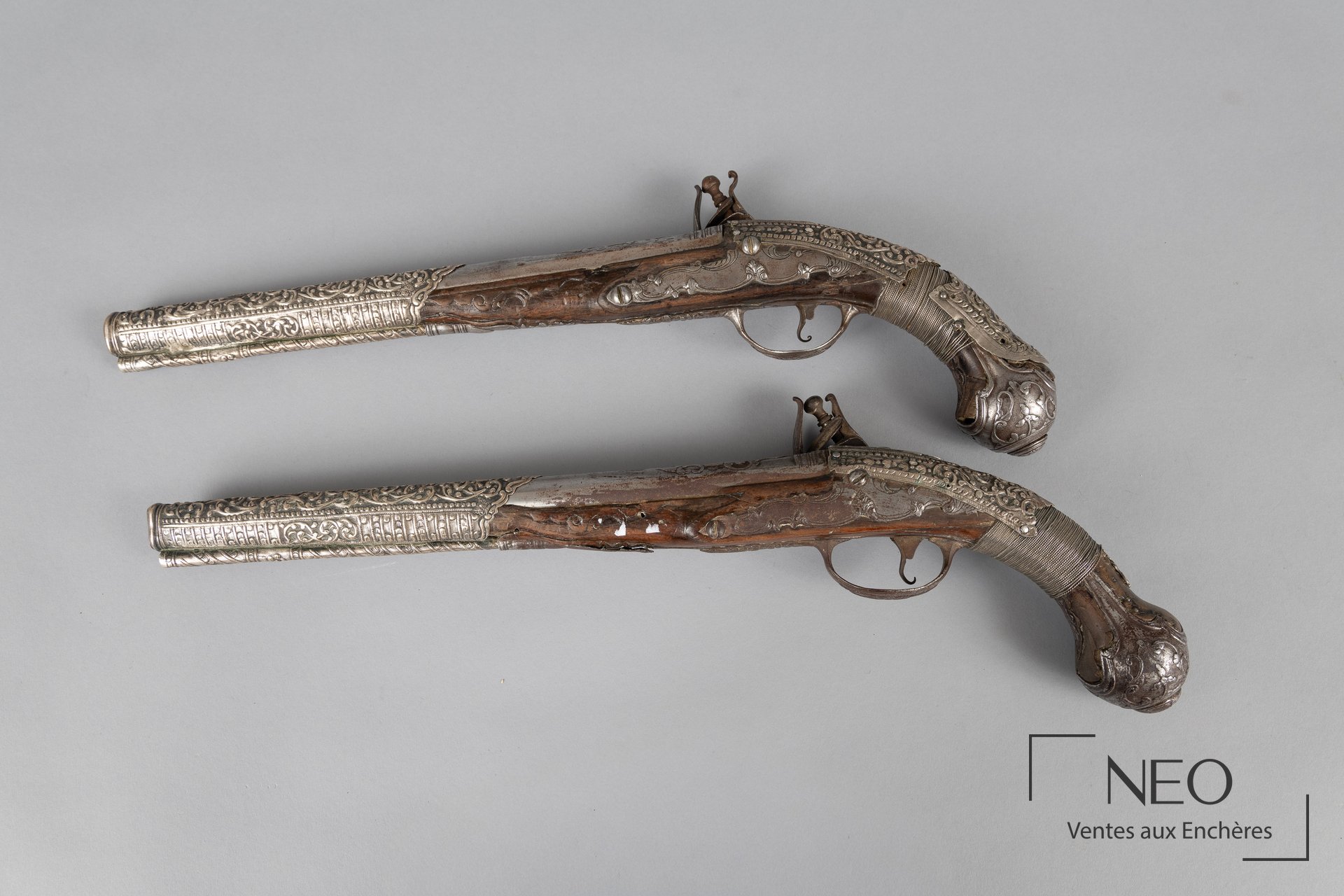 Paire de pistolets à silex pour les Balkans, premier XIXe siècle