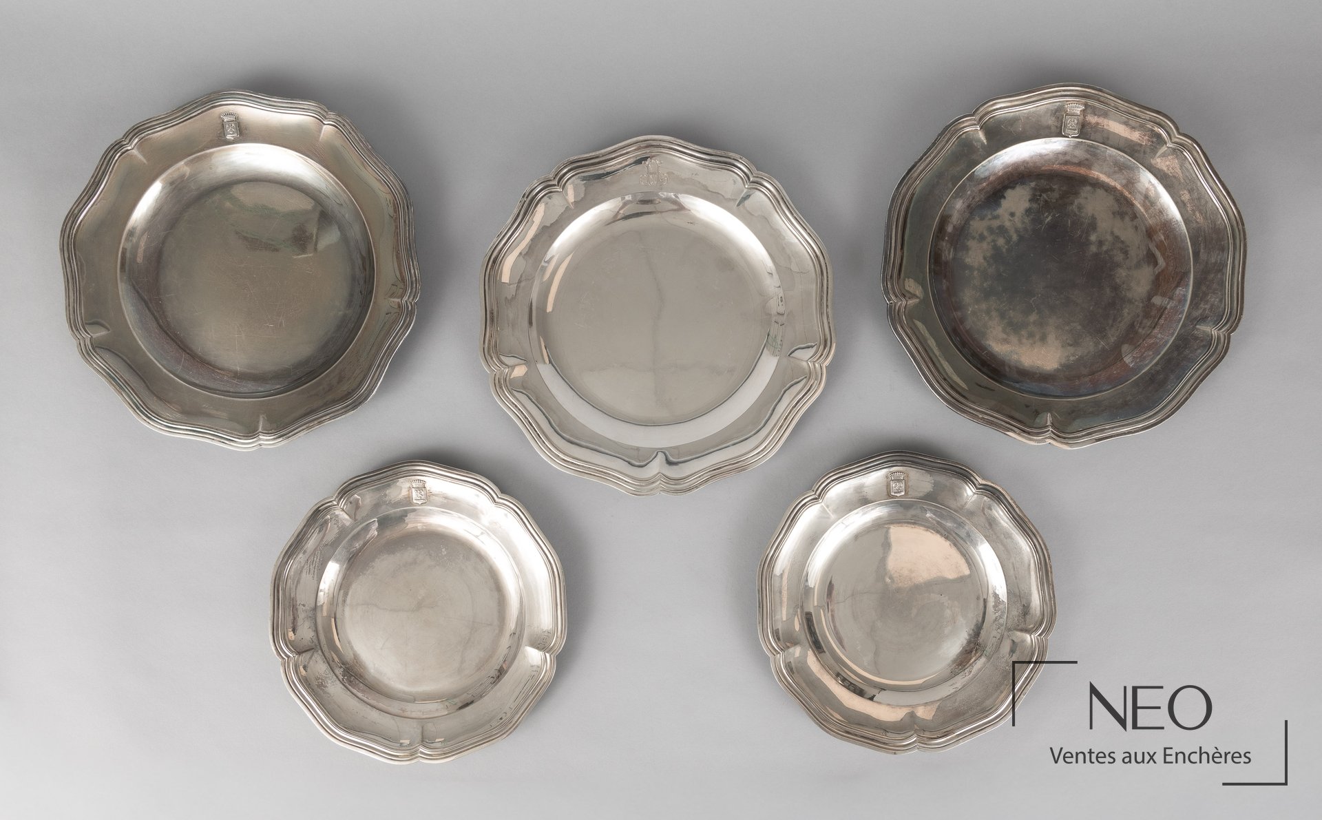 Ensemble de plats en argent Henri Lapeyre, Fray Fils, Odiot, Veyrat