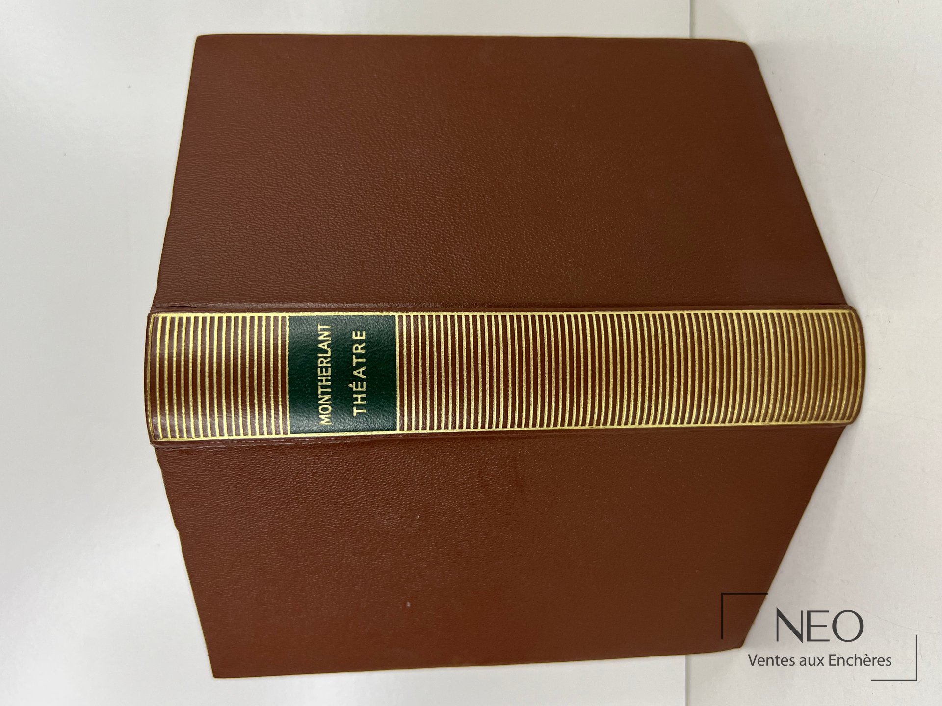 Couverture marron et dos doré de Montherlant Théâtre
