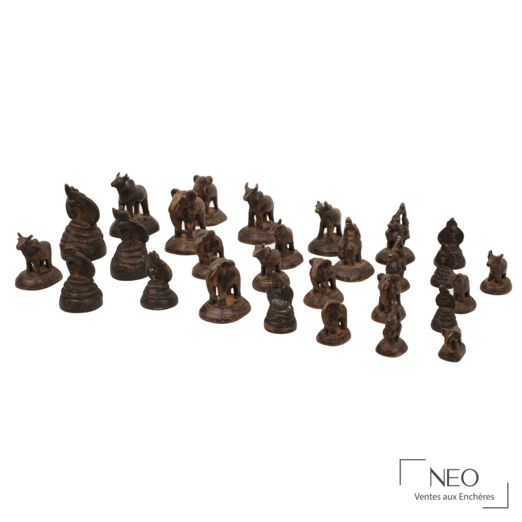 Ensemble de petits poids zoomorphes en bronze