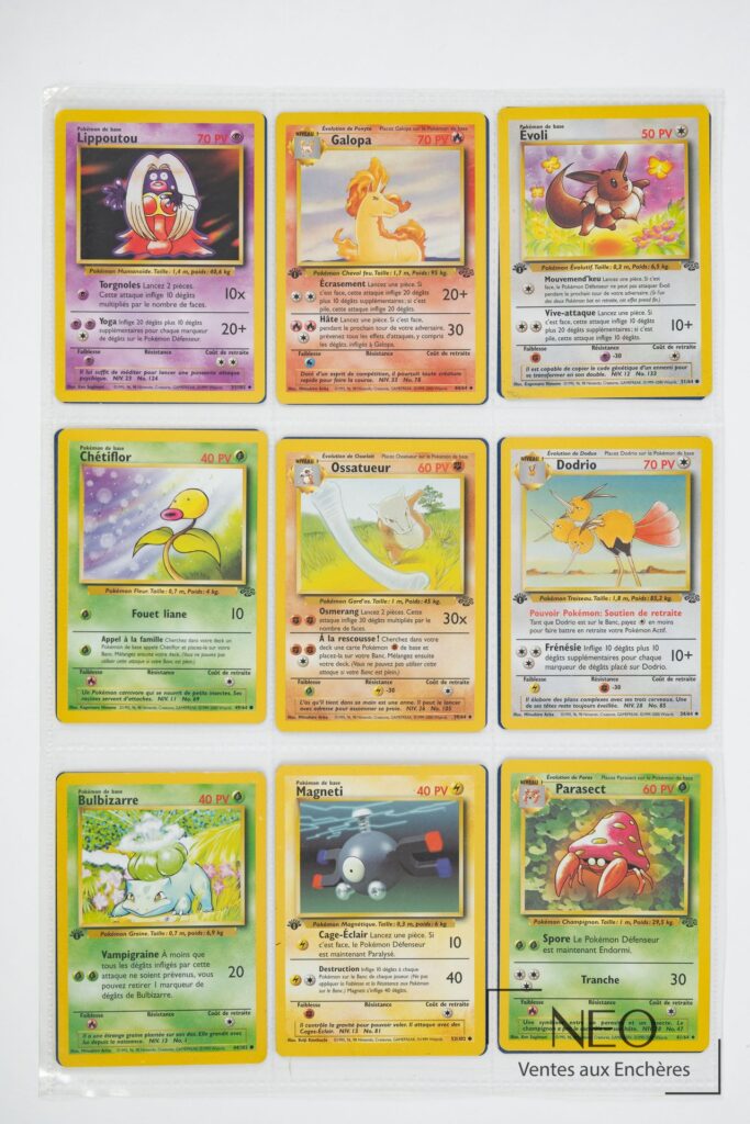 Neuf cartes Pokémon françaises