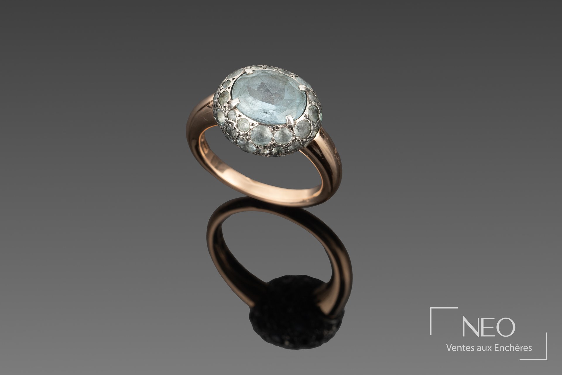 Pomellato Tabou, bague en or rose 18 carats et argent