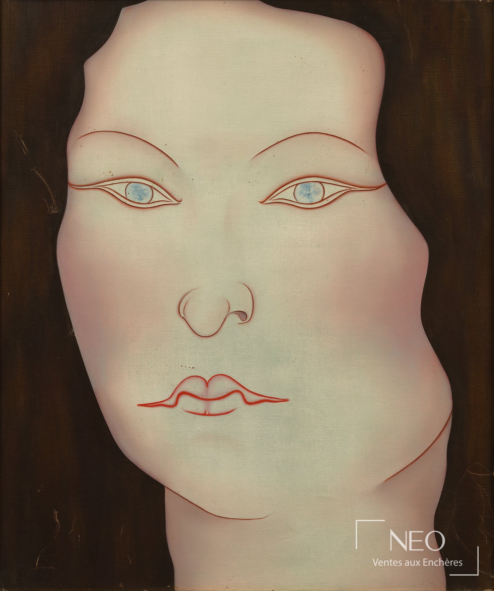 Portrait de femme stylisé sur toile
