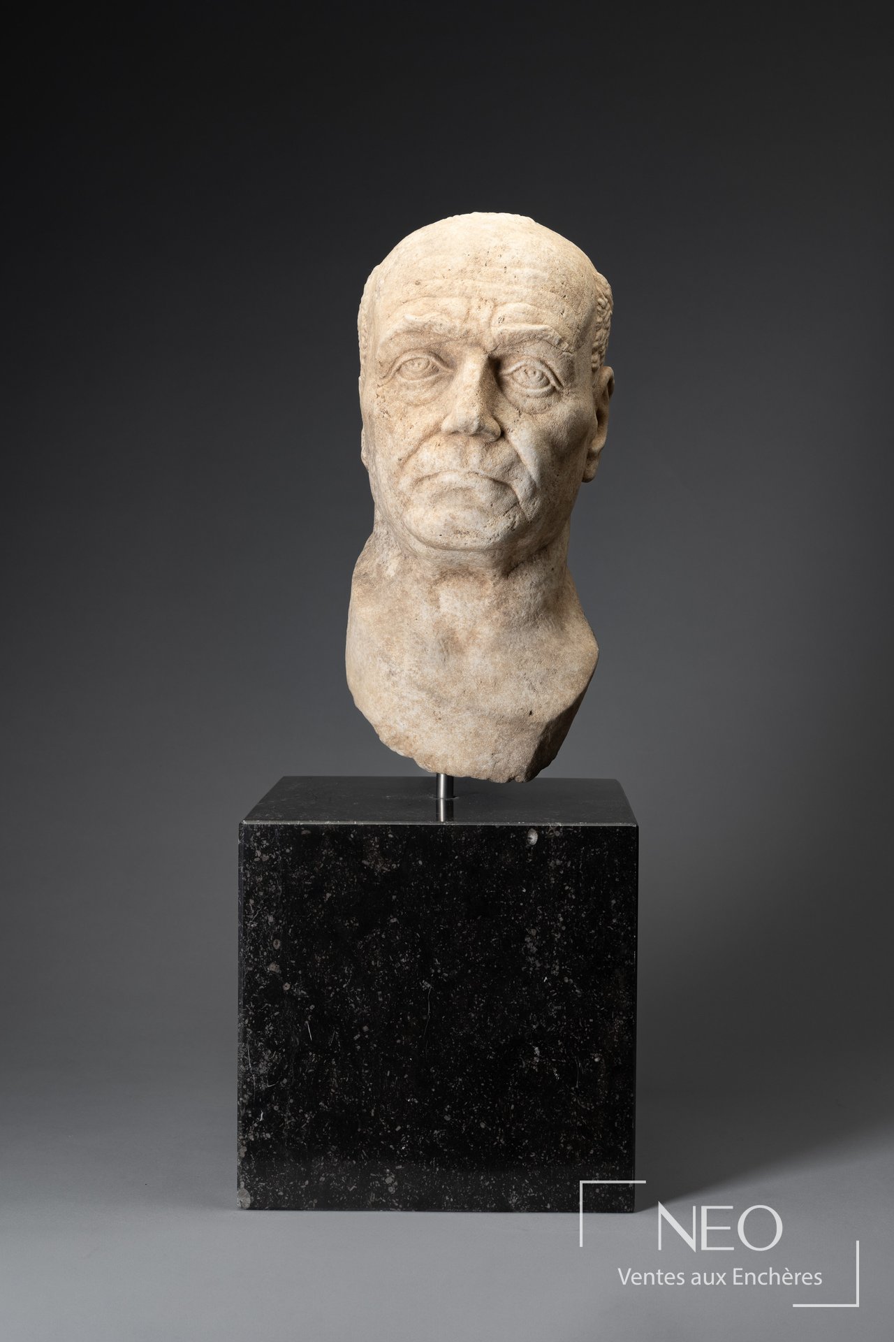Portrait d’homme romain en marbre, IIIe siècle