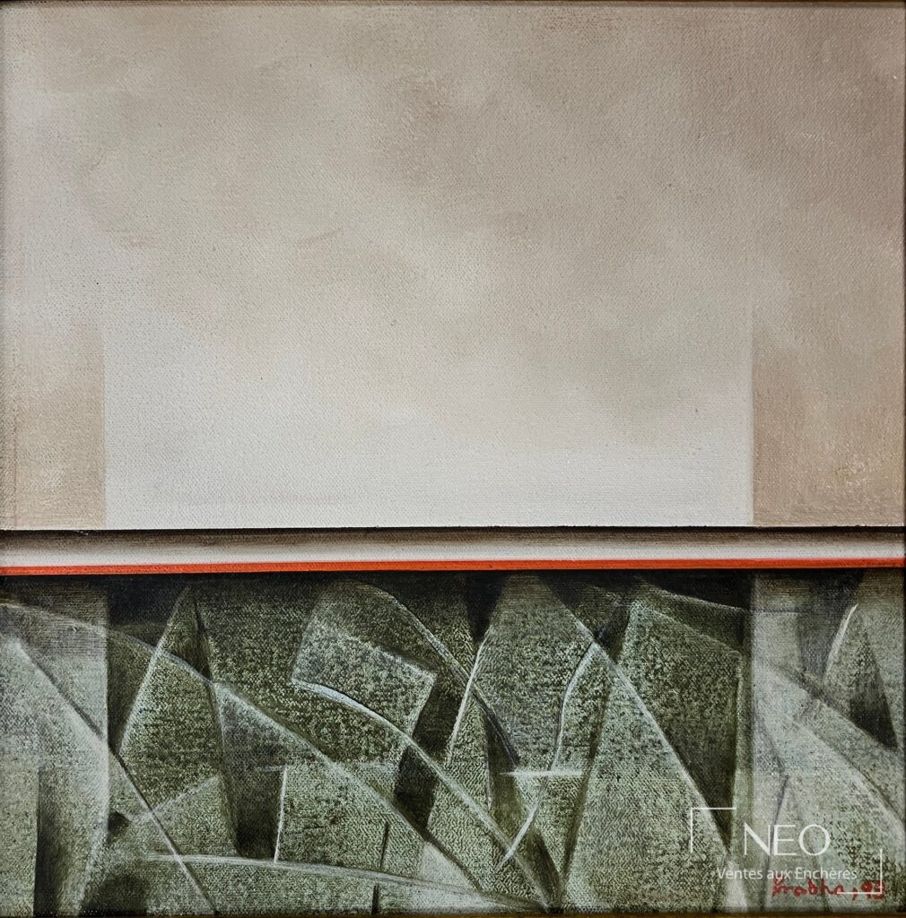 Huile sur toile abstraite de Prabha Shah
