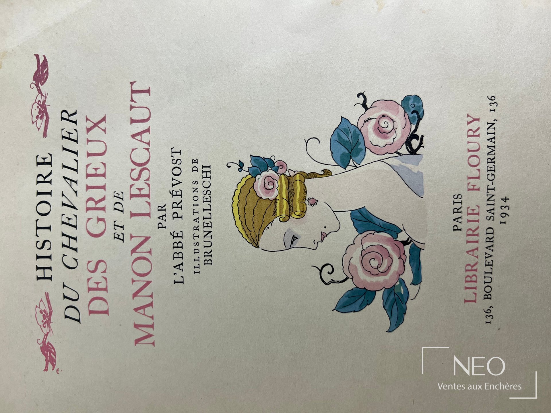 Couverture de Histoire du chevalier des Grieux et de Manon Lescaut