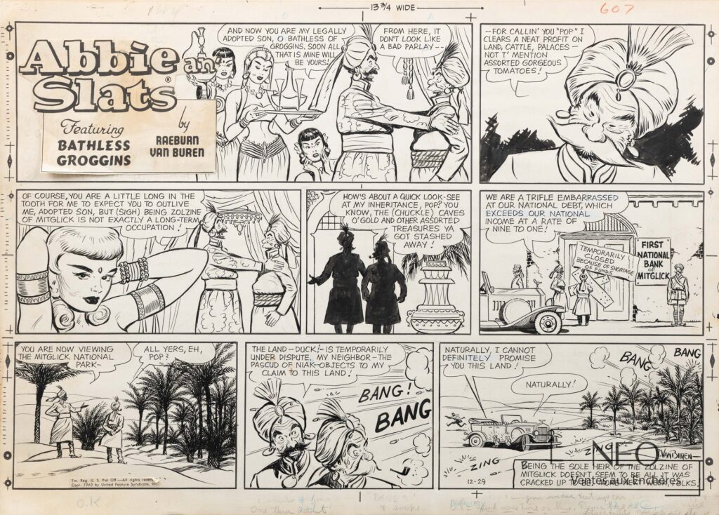 Planche de bande dessinée Abbie an’Slats signée