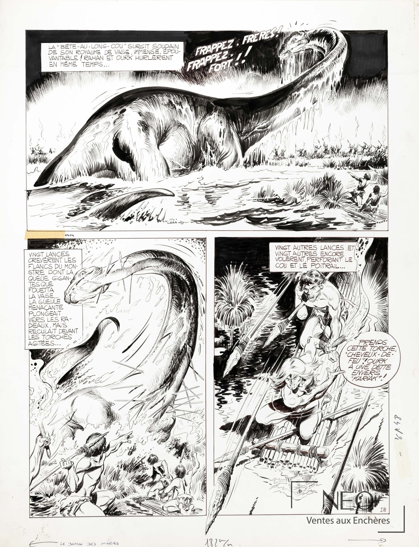 Rahan Le démon des marais, planche 18 par André Chéret et Roger Lécureux