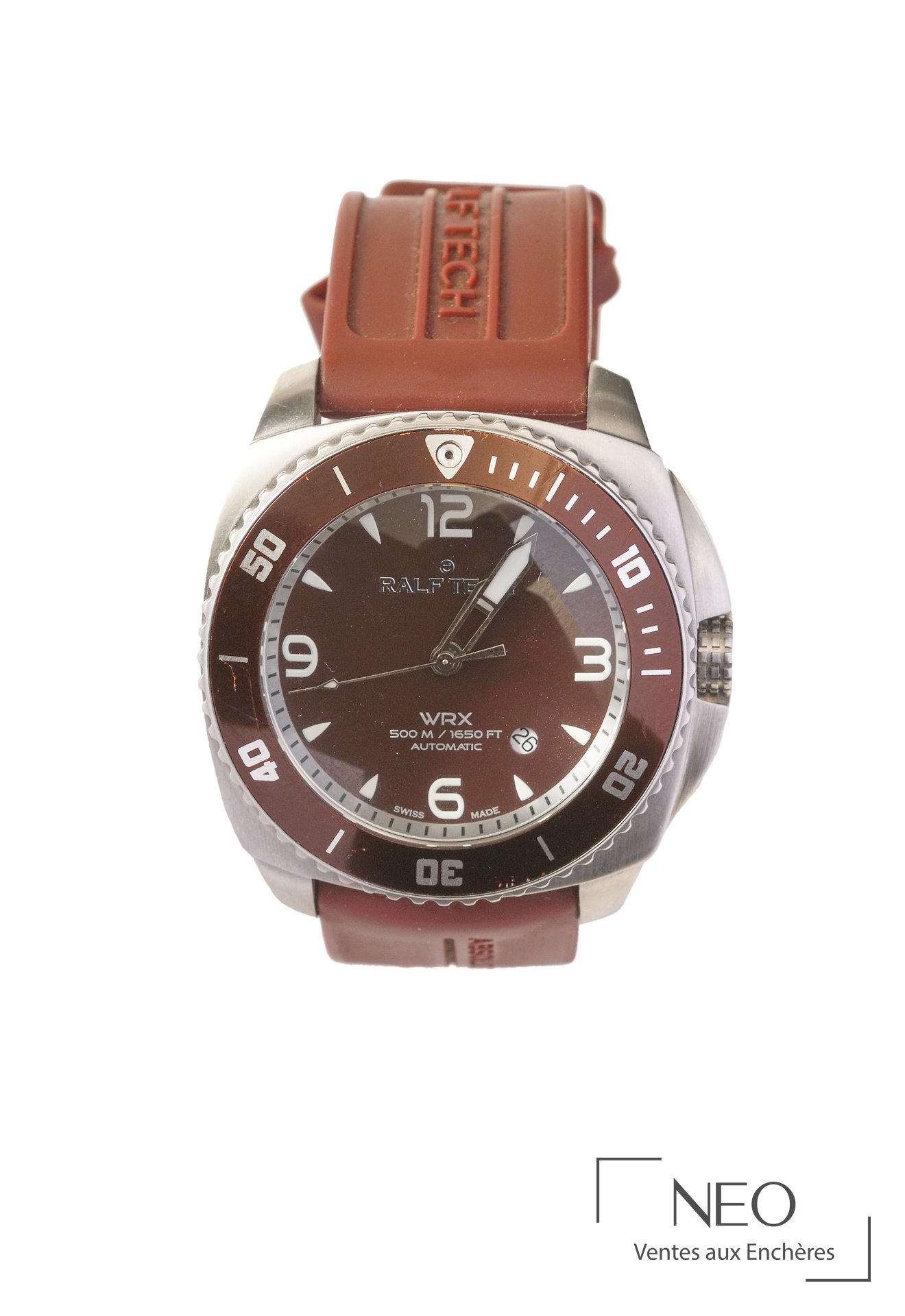 Montre Ralph Tech WRX à cadran marron et bracelet marron vue de face