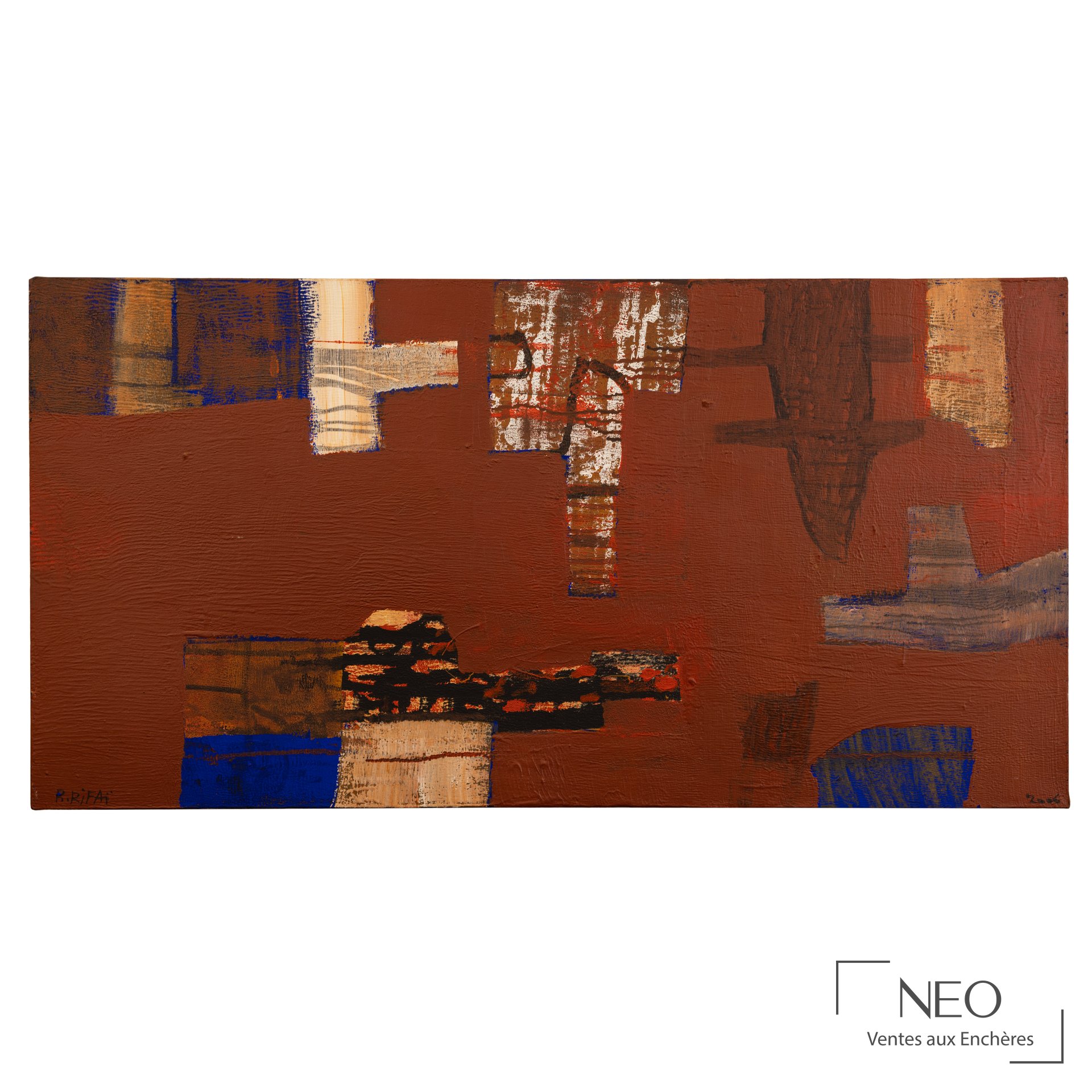 Composition abstraite aux dominantes brunes