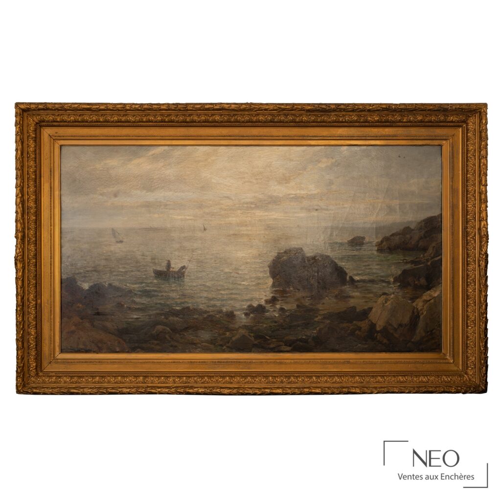 Paysage marin de Raphaël-Luc Ponson avec soleil sur la mer
