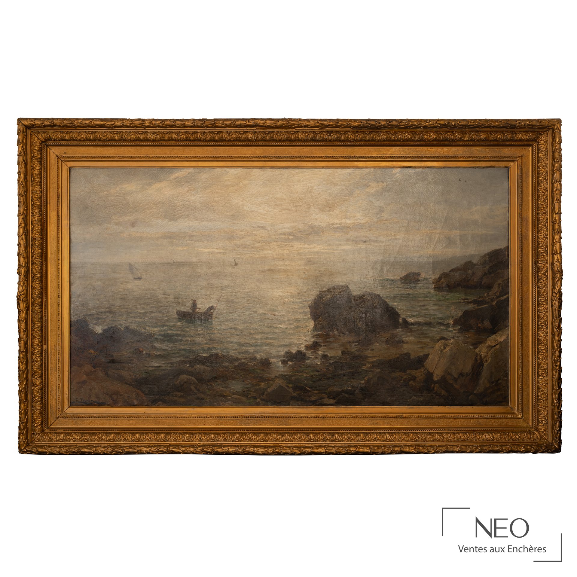 Paysage marin de Raphaël-Luc Ponson avec soleil sur la mer
