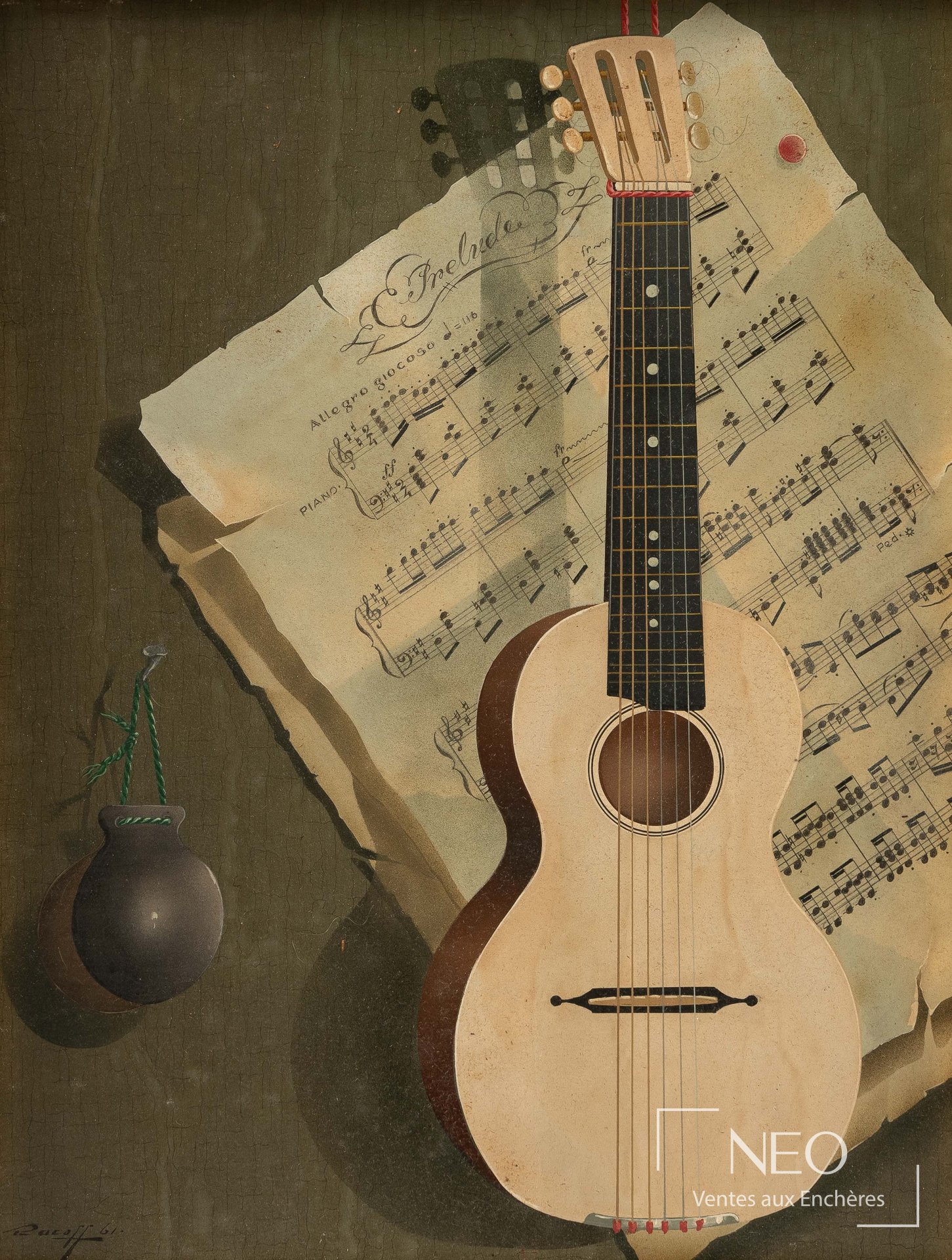 Nature morte avec guitare