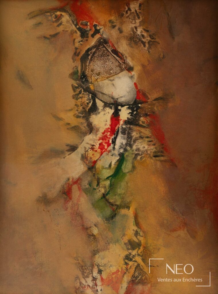 Composition abstraite de Ravi Mandlik aux tons bruns