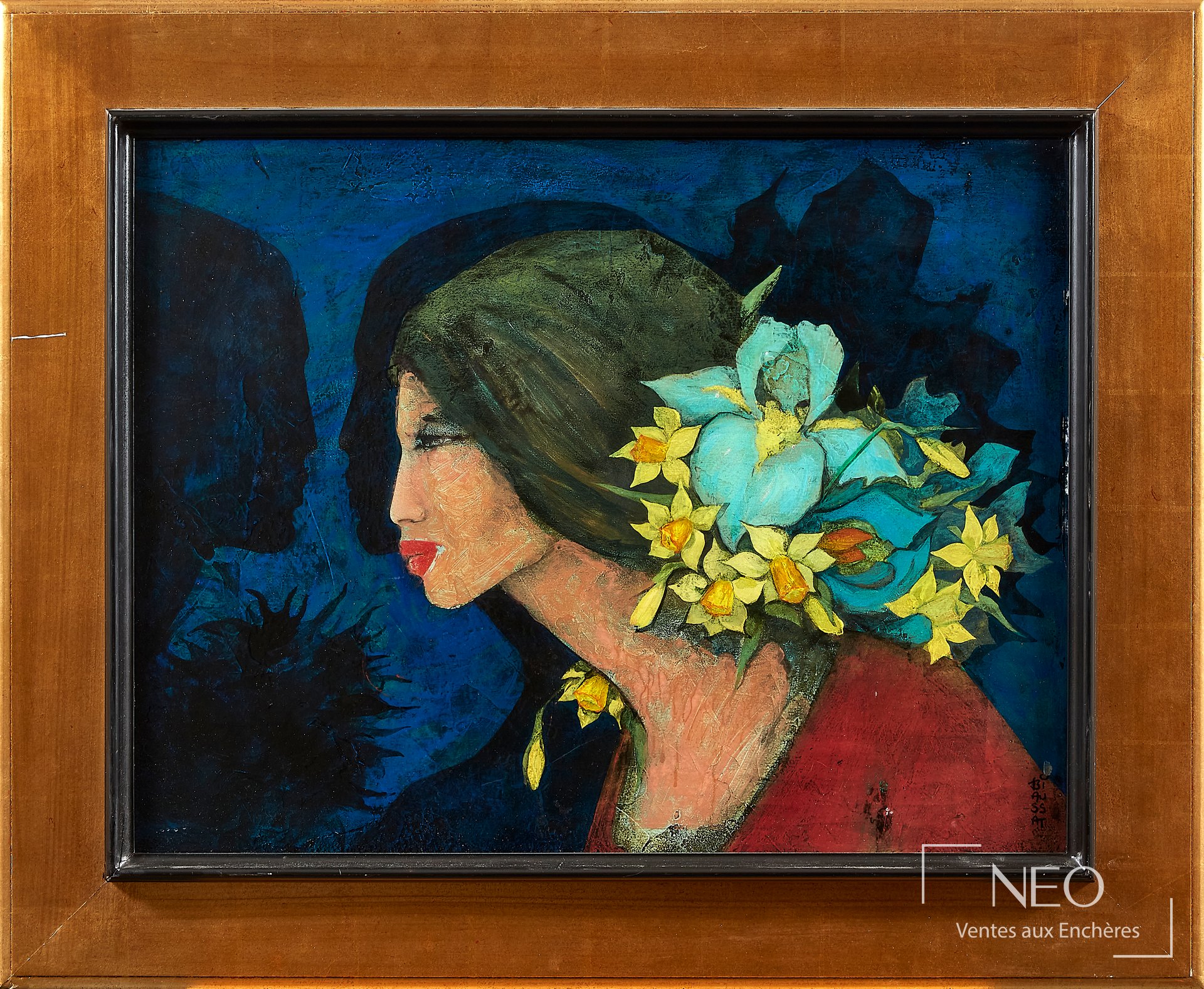 Portrait de femme de profil