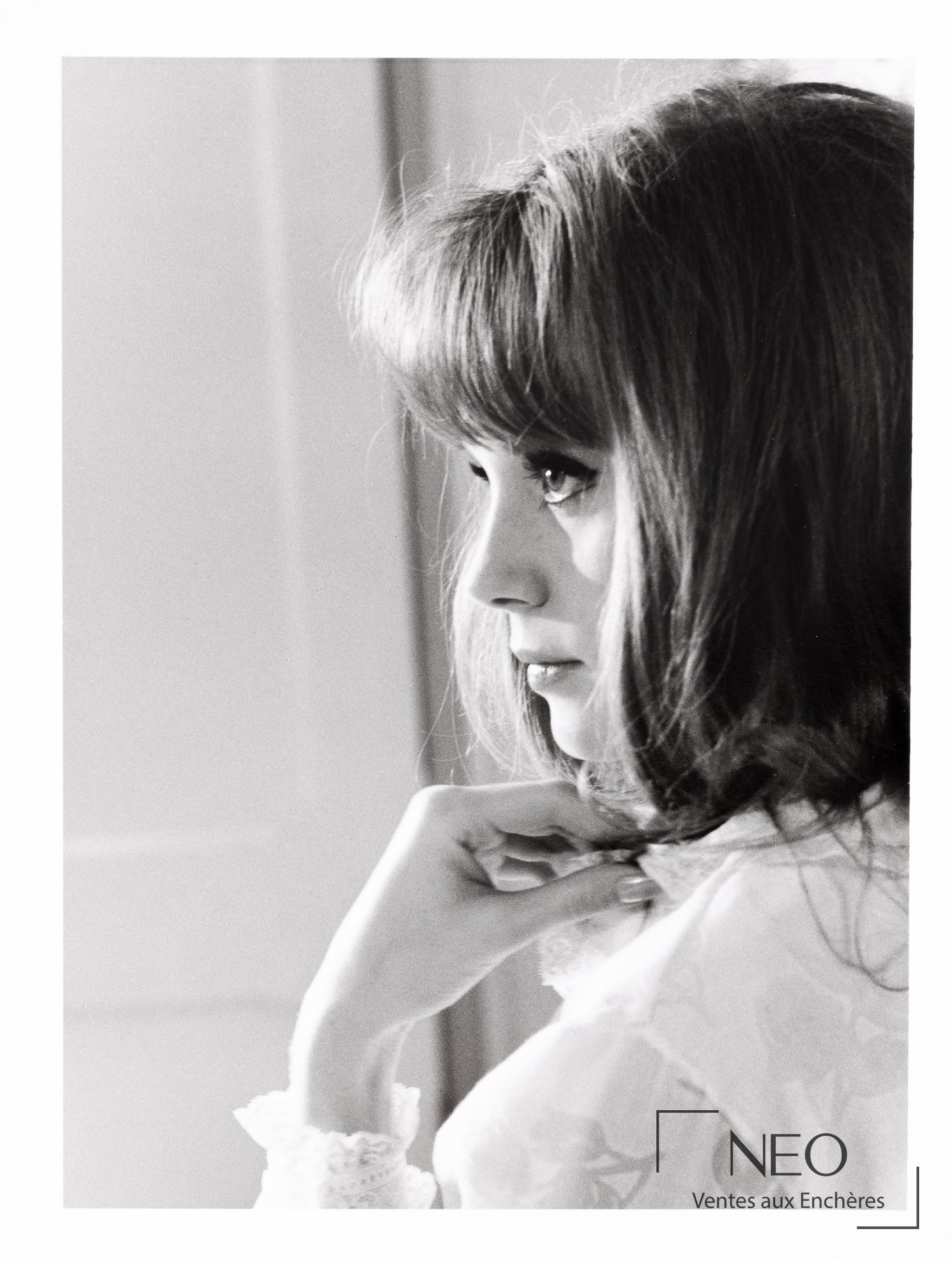 Raymond Cauchetier, portrait de Françoise Dorléac, tirage argentique postérieur
