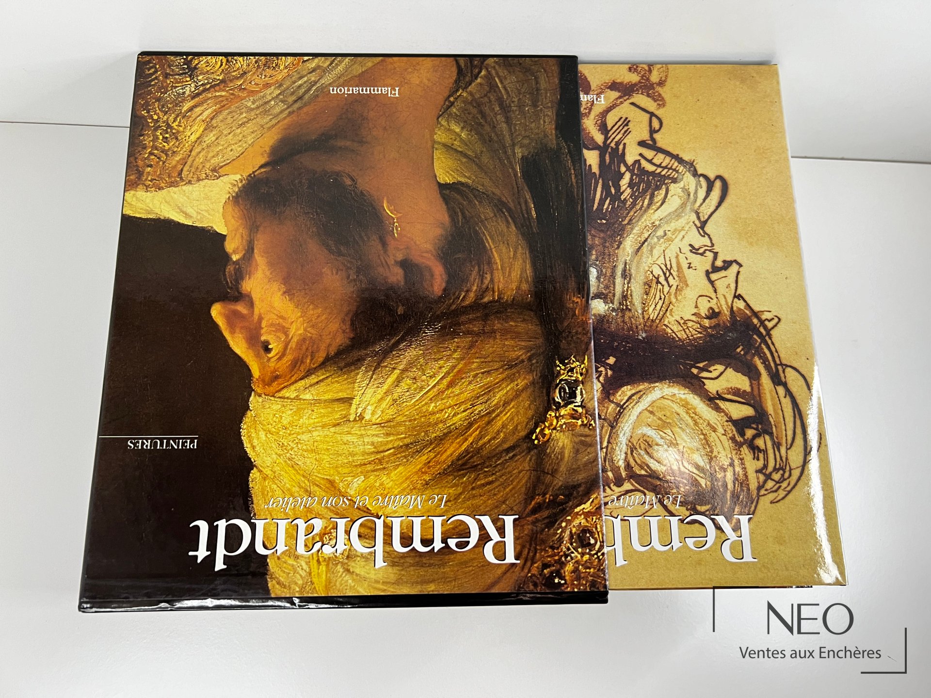 Coffret illustré de deux volumes consacré à Rembrandt