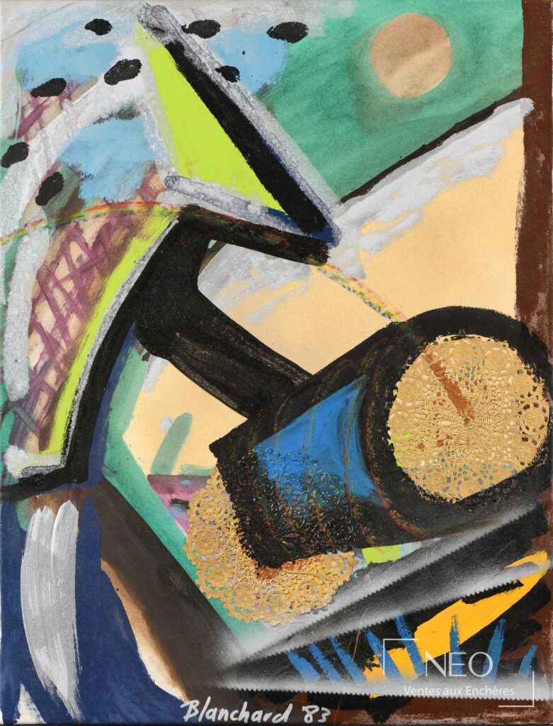 Composition abstraite aux couleurs vives