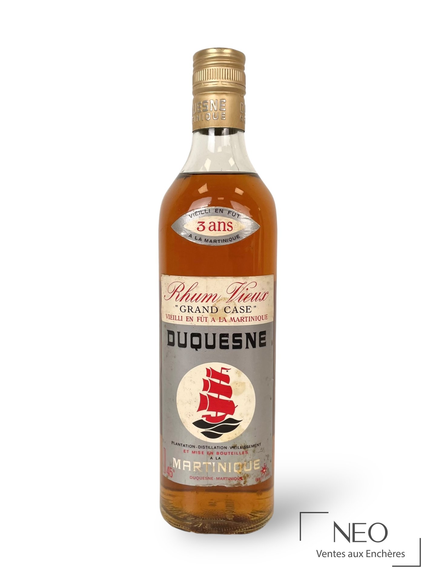 Bouteille de vieux rhum Duquesne Grand Case de face