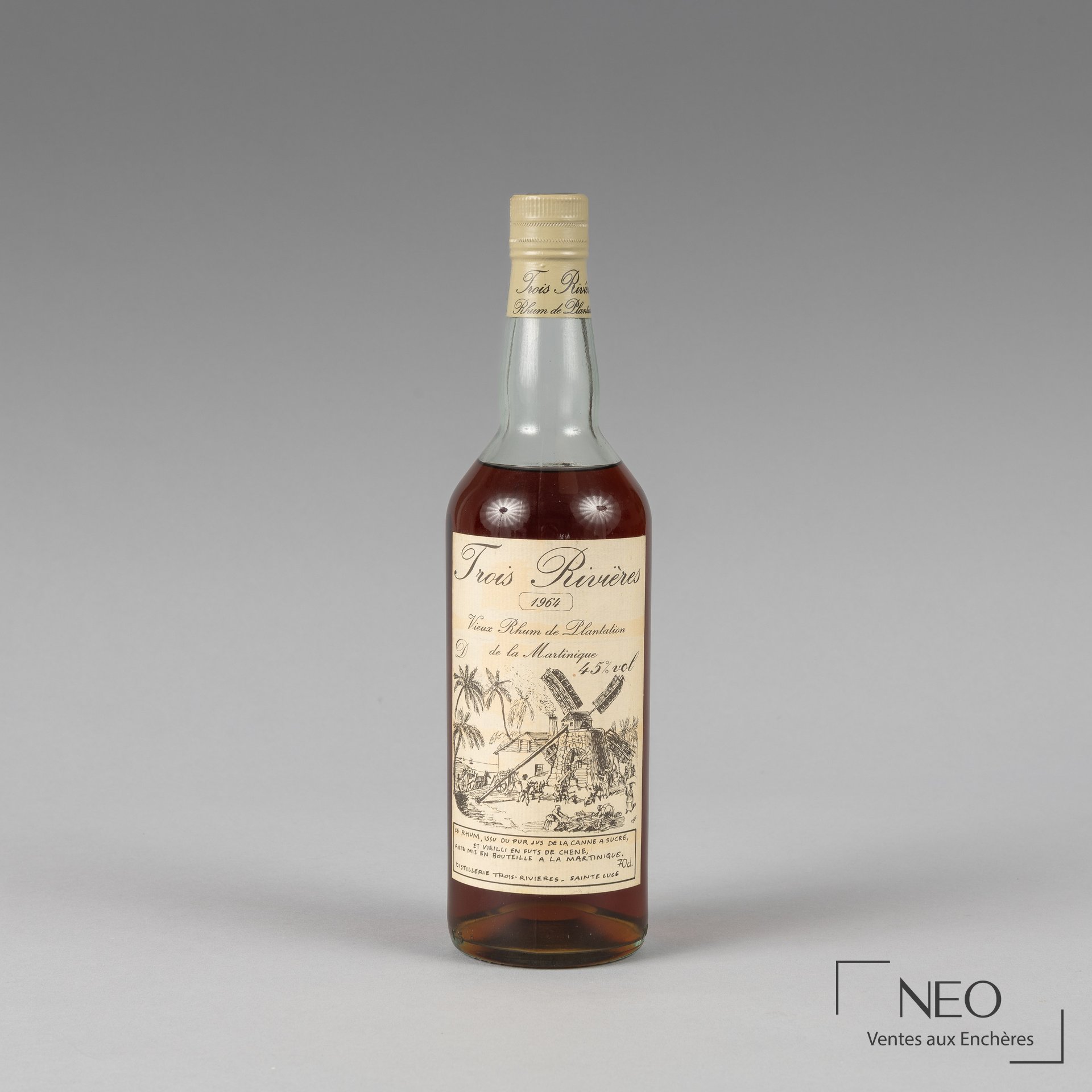 Rhum Trois Rivières 1964, vieux rhum de plantation de la Martinique