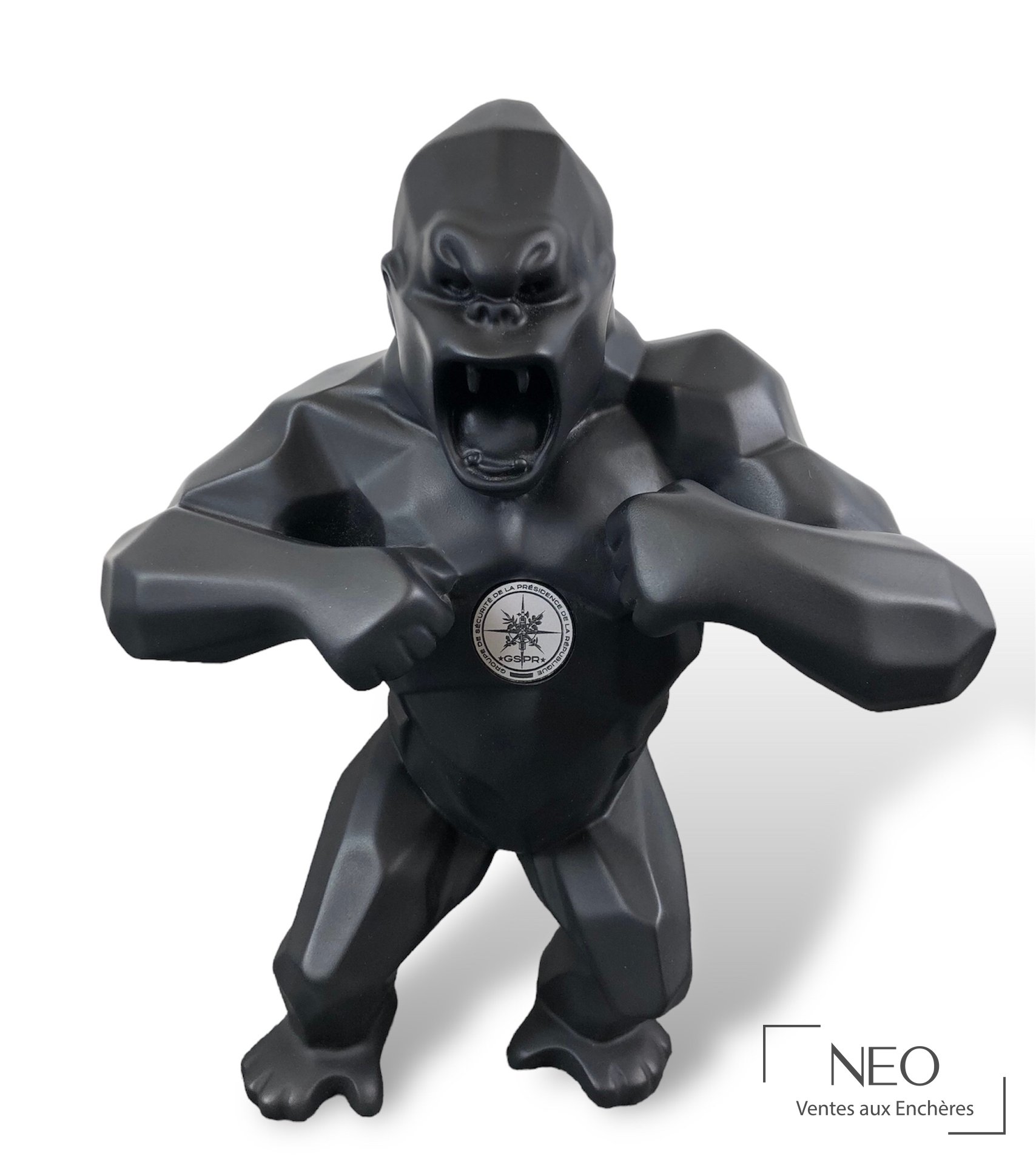 Sculpture Kong de Richard Orlinski en résine grise