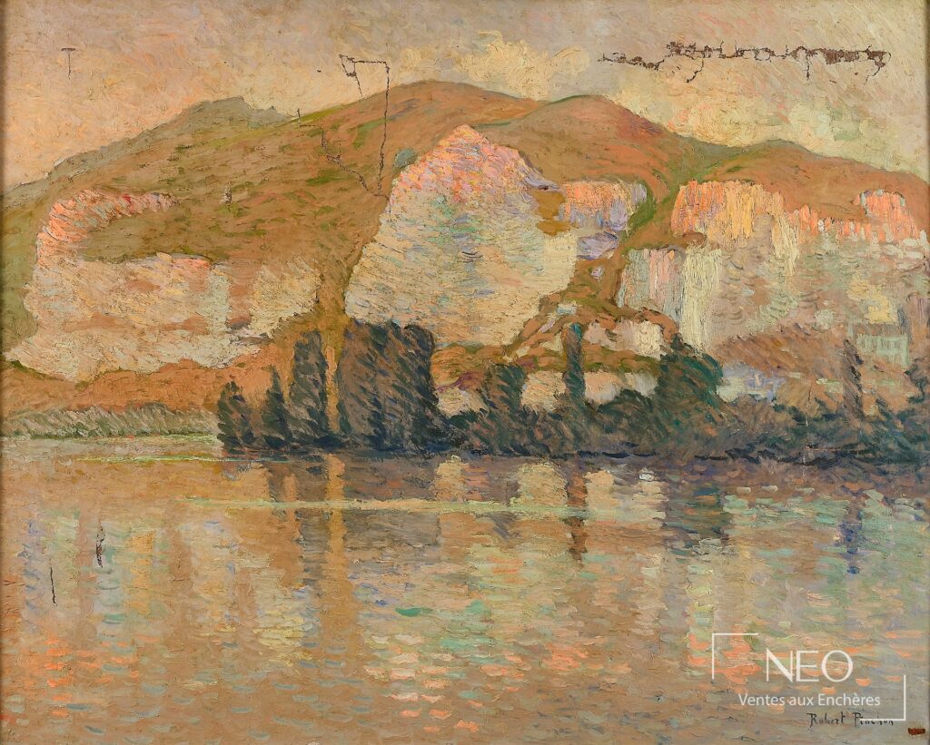 Paysage de falaises au bord de la Seine