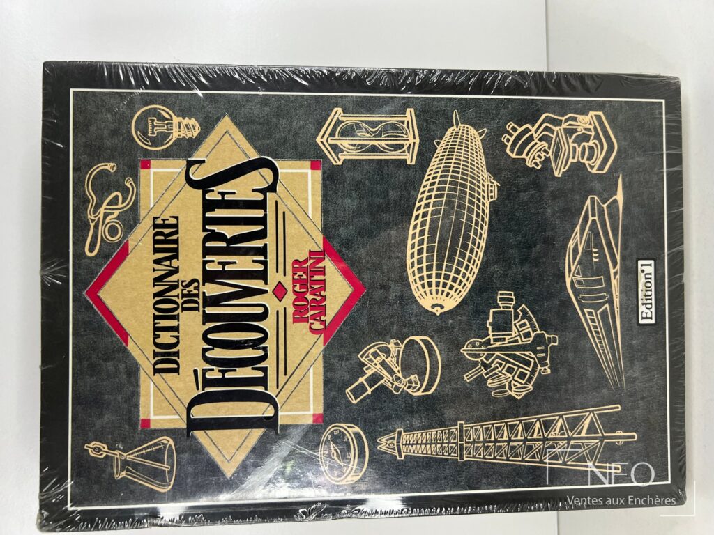 Couverture illustrée du Dictionnaire des découvertes de Roger Caratini sous blister