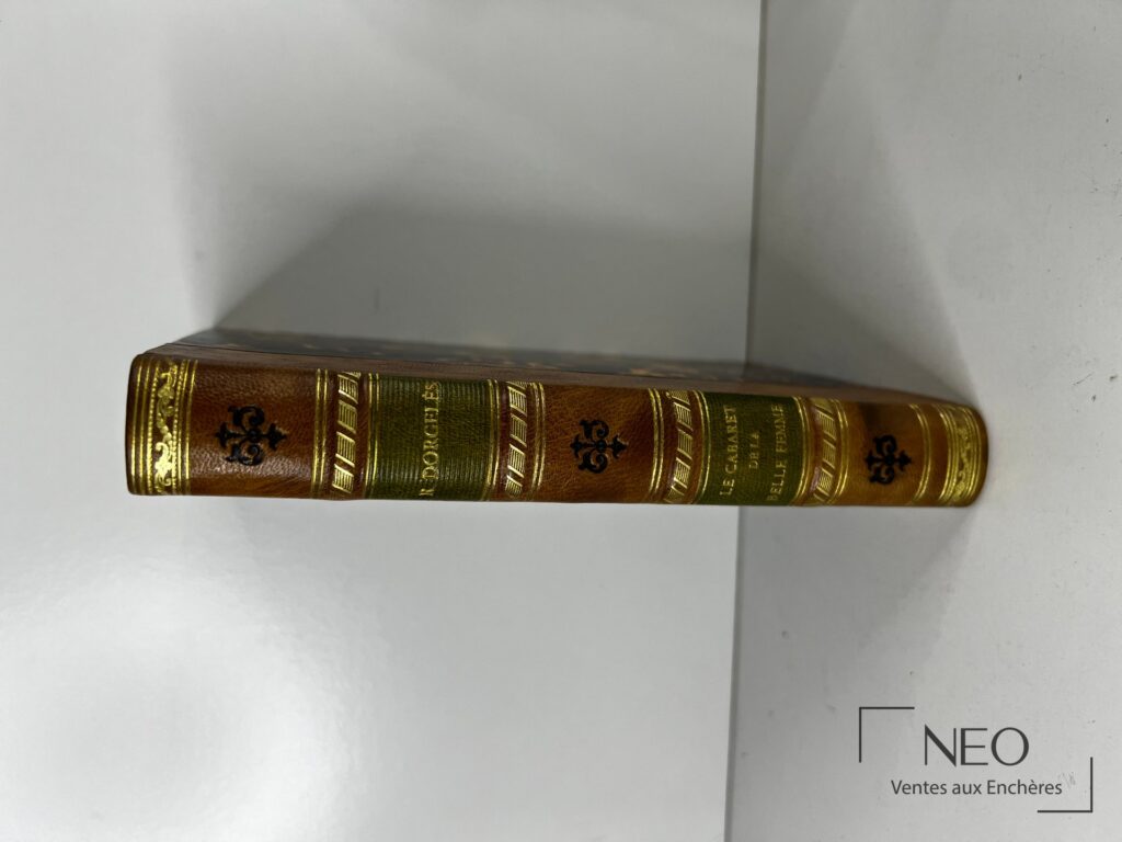 Dos d'un livre relié en demi basane
