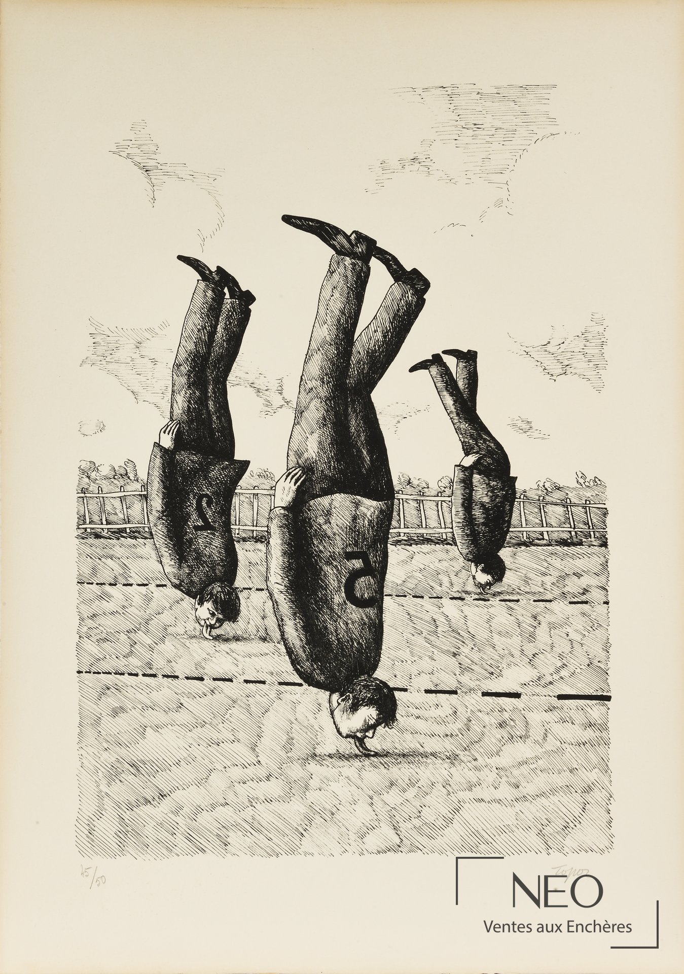 Roland Topor, Les passions moyennes, portfolio de sept lithographies, 1968