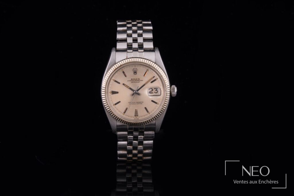 Montre Rolex Oyster Perpetual Datejust en acier et or gris