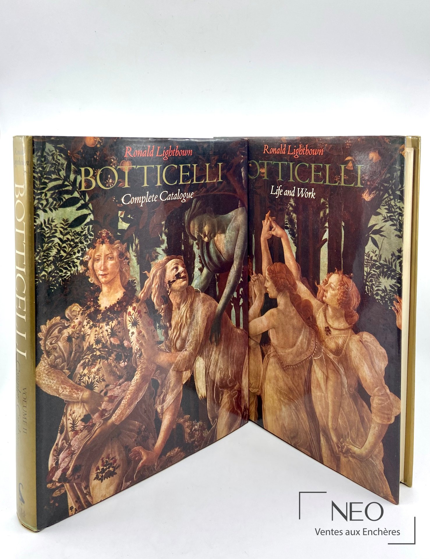 Deux ouvrages reliés sur Botticelli