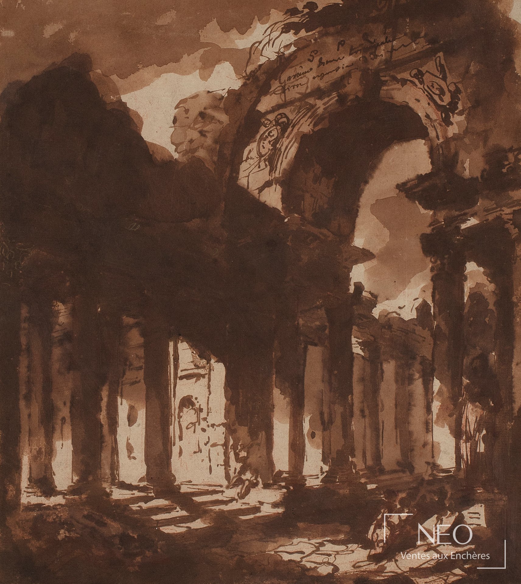 Ruines romaines, école de la fin du XVIIIe siècle